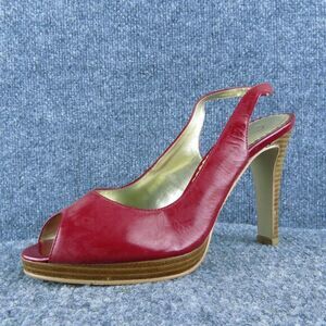 Jessica Simpson Aimee Women Slingback Heel Shoes Size 7.5 Red‎ Patent Leather